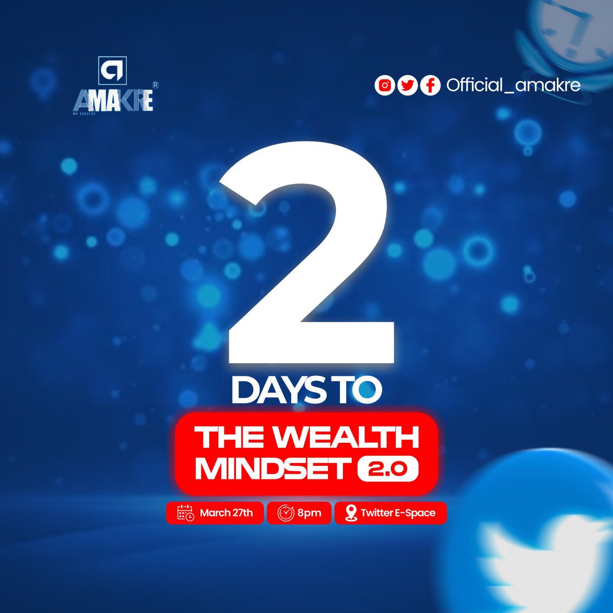 OFFICIAL_AMAKRE's tweet photo. Multiple ways to go about creating wealth …
One of the successful speaker @AmandaEze01 will be taking us on a world classic way of creating wealth 
WEALTH MINDSET 2.0 🔥🔥🔥🔥
Click the link and set up reminder https://t.co/xVc8LSK3Nx MARCH27TH 
@OFFICIAL_AMAKRE https://t.co/ZjoPQLLeLV