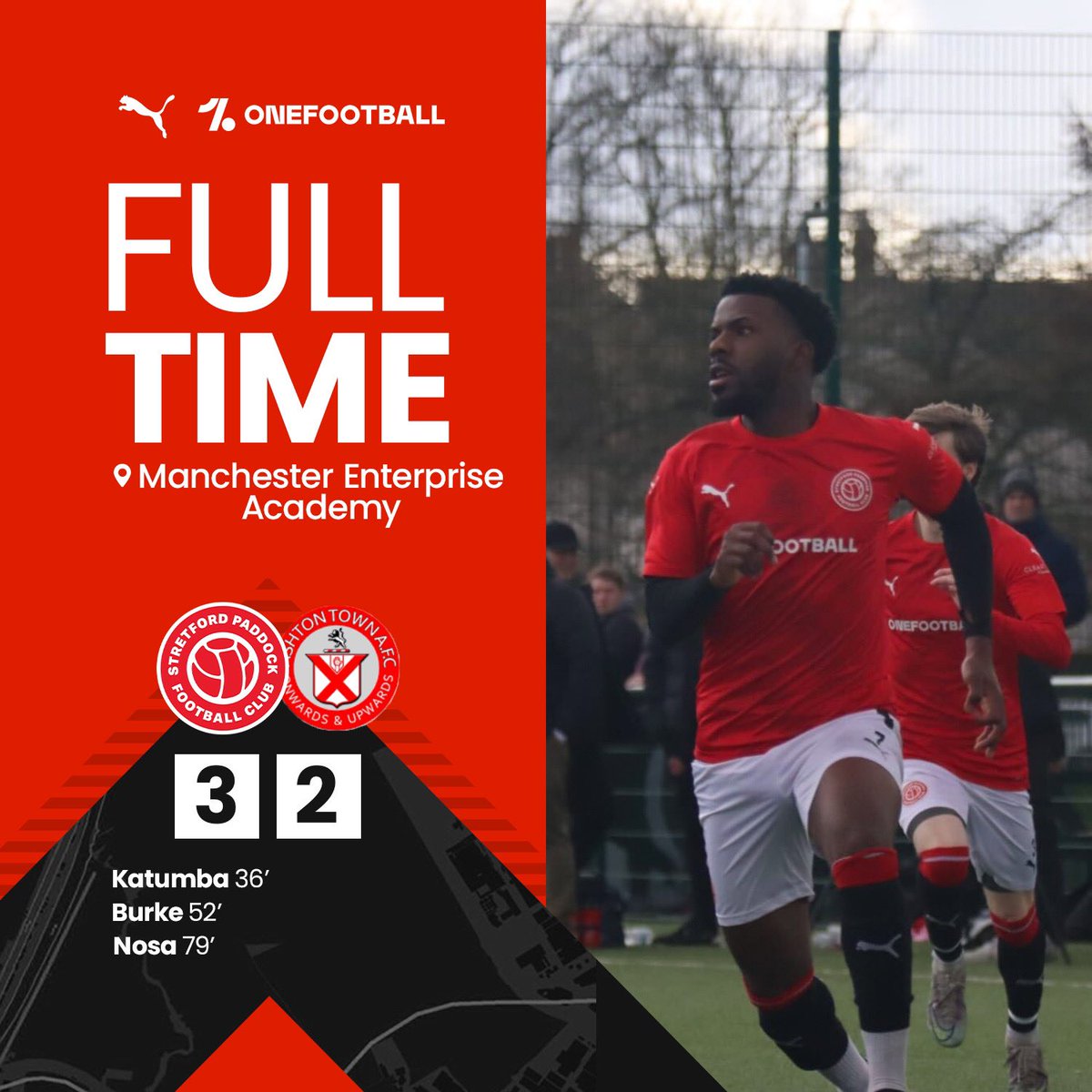 𝗙𝗨𝗟𝗟𝗧𝗜𝗠𝗘

𝗣𝗮𝗱𝗱𝗼𝗰𝗸 𝟯-𝟮 𝗔𝘀𝗵𝘁𝗼𝗻 𝗧𝗼𝘄𝗻 

It’s back to winning ways for Paddock with a hard fought victory. Despite going behind twice, Paddock were able to fight back and secure the 3 points in emphatic style. 

Let’s make a habit out of it now💪🏻

#UTFP