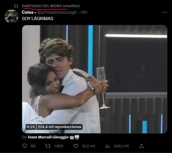 TronkOficial's tweet photo. LA PRODUCCIÓN QUIERE A JULIETA 2da.
- Metieron a los monitos para bajar la imagen de Nacho y dejarla como pobre victima ante la presencia de la malvada de Martina.
- Con respecto pusieron ese único tape, de la pobre de Julieta llorando por la presencia de Martina.
- Hicieron una boda, que claramente querian que sea MARCULI, hasta el propio SANTIAGO DEL MORO lo manifestó en la radio diciendo que iban a hacer lo posible para eso.
- Mas allá de con quien sea la boda, la única protagonista iba a ser Julieta, por el hecho de ser la novia.
- PARA CERRAR ESTA MOVIDA GENERADA A FAVOR DE JULIETA PARA PODER CONCRETAR Y TERMINAR EL SHIPEO QUE INVENTARON DESDE EL DÍA 1... @SANTIAGODELMORO LE DA RT A UN VIDEO MARCULI 💀💀. Ya es un montón y muy evidente.

#granhermano #gh2022 #gh22 #Gh2023 #gh23