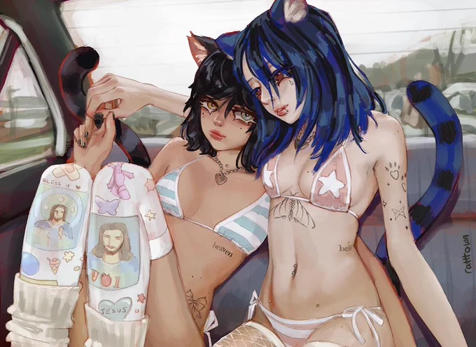 catgirls give u the aux what do u play  
