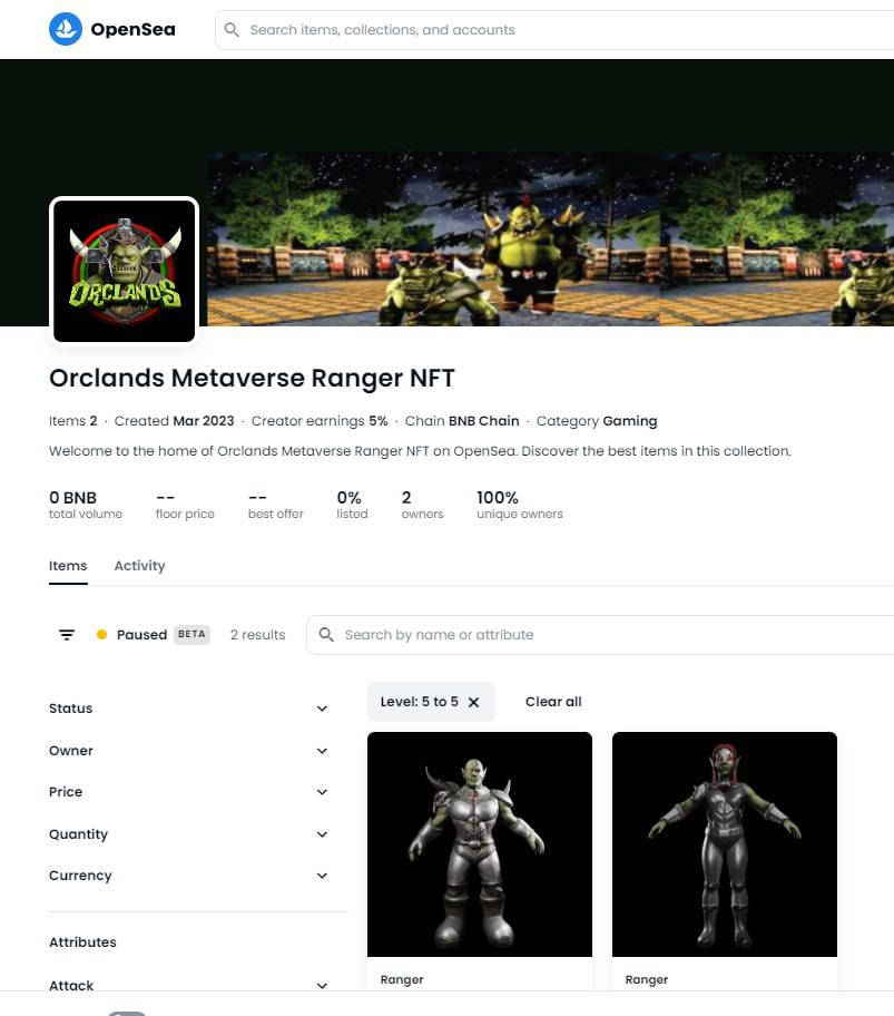 Great news! The ORC Ranger NFT contract is now live on the BNB Chain mainnet. Thanks everyone who participated in our minting launch event, and #congratulations to the lucky winner who won the Orclands Ranger NFTs! Check our collection on @Opensea at opensea.io/collection/orc….
