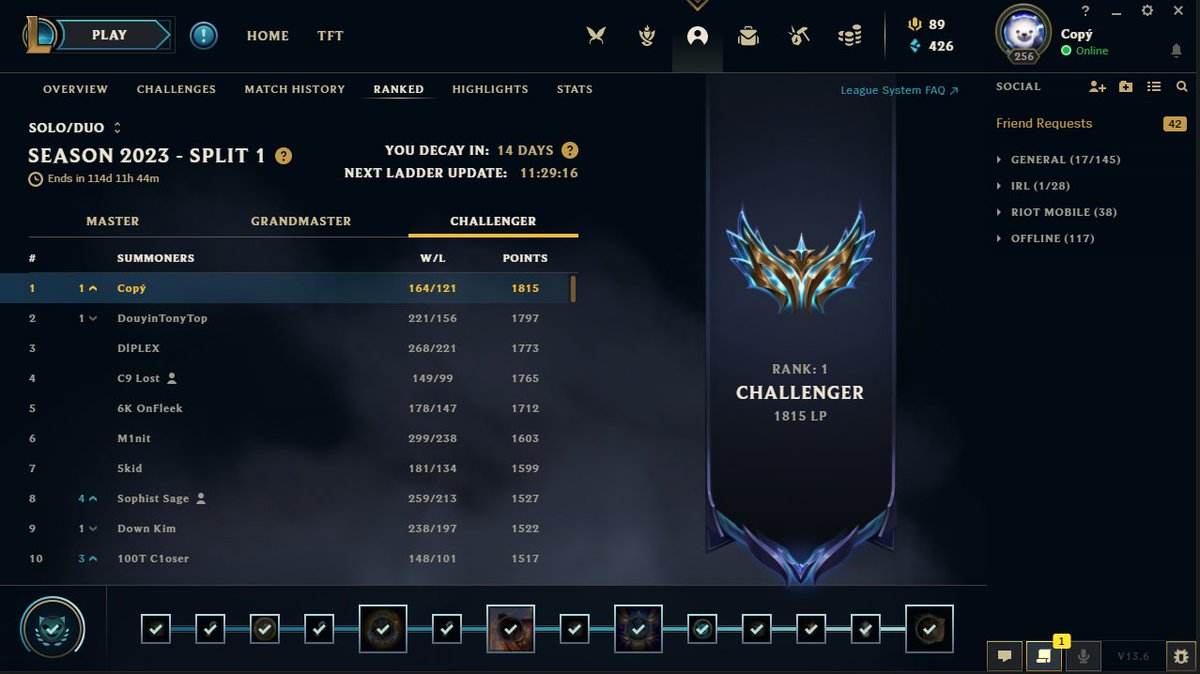 CopyLol's tweet image. 2000 is so close 📈