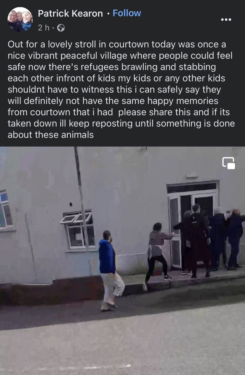VideosIrish's tweet photo. Welfare immigrants stabbing and beating each other in court town Wexford in front of children https://t.co/SC2sid2ZPJ