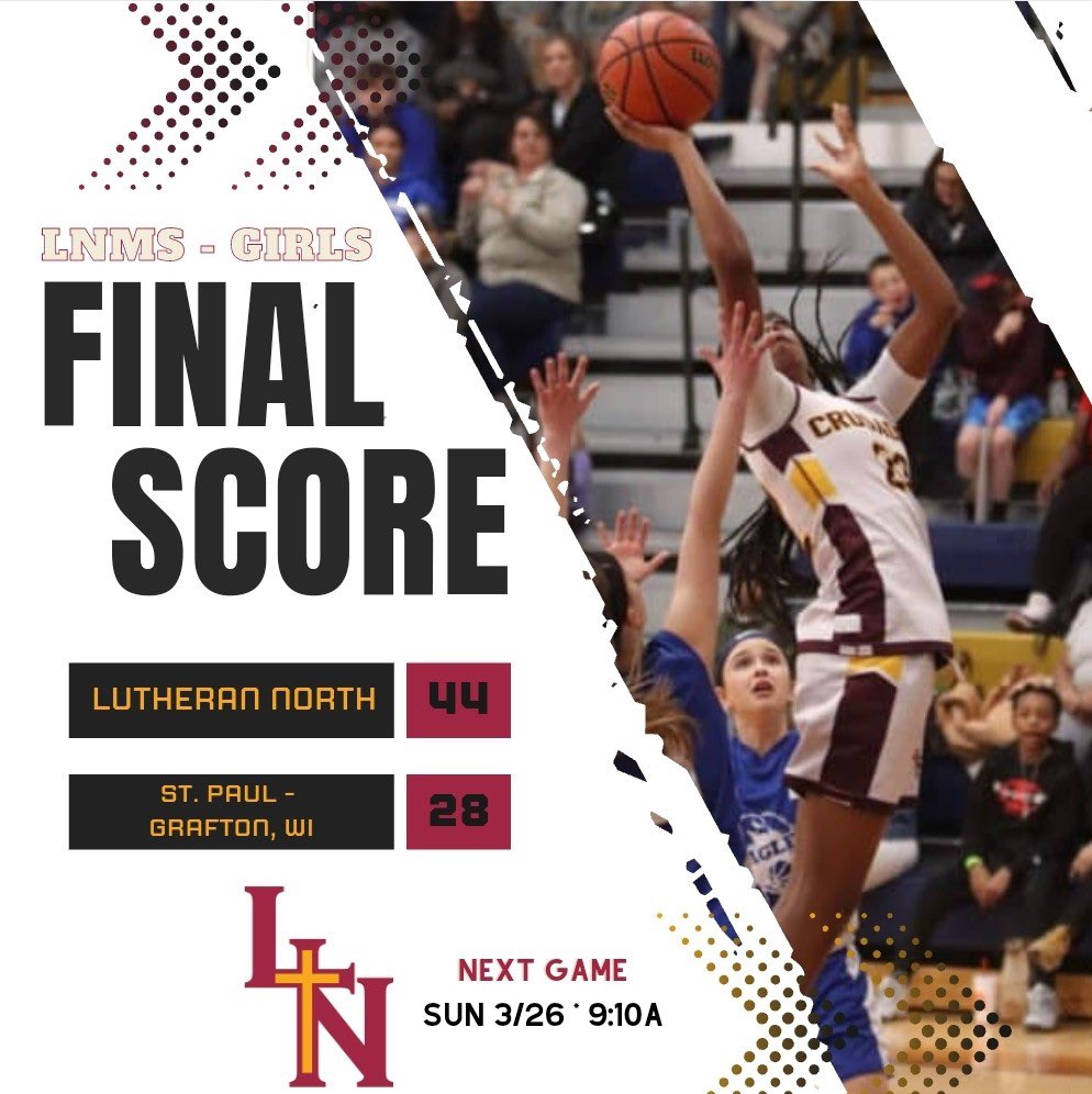 LHSNathletics's tweet photo. LNMS Boys and Girls advance to the FINAL FOUR  @lncrusaders @LHSNHoops https://t.co/X0bYfDHfS2