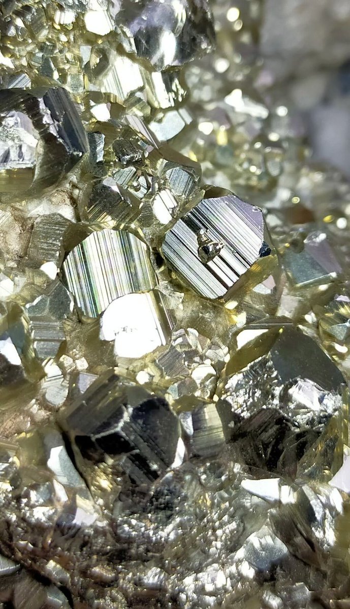 Icik3860's tweet image. Demir Pirit (#Pyrite) veya aptal altını olarak da adlandırılan #Pirit, doğal olarak oluşan bir #Demir #disülfür minerali. Adı Yunanca pyr "ateş" kelimesinden gelir, çünkü pirit metalle vurulduğunda kıvılcımlar yayar.

#minerals 
Yarı Değerli Taşlar
