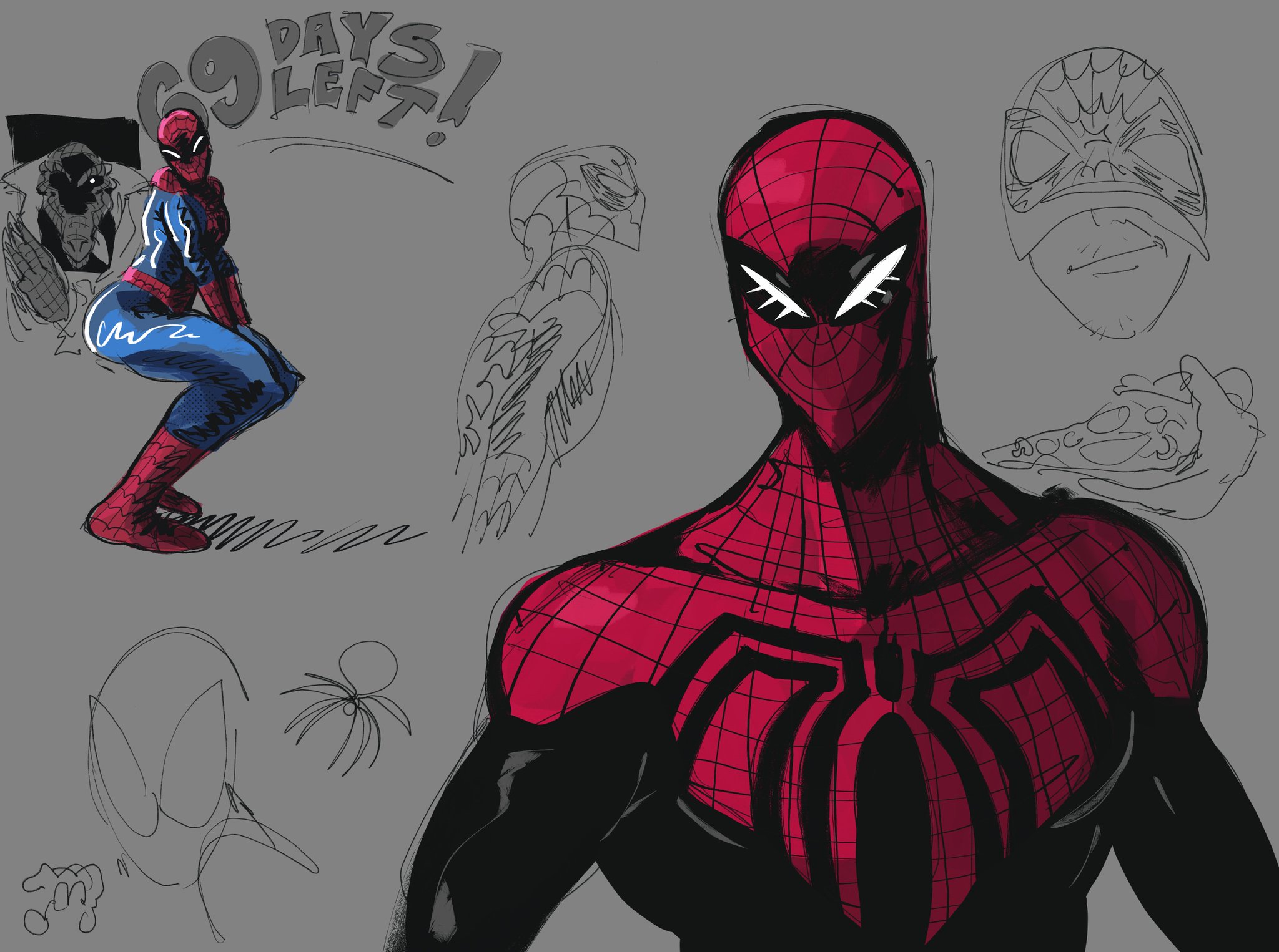 inky 🏳️⚧️♀️ on X: day 502 of drawing spider-man until across the spider-verse comes out 16 days left. #spiderman #acrossthespiderverse / X
