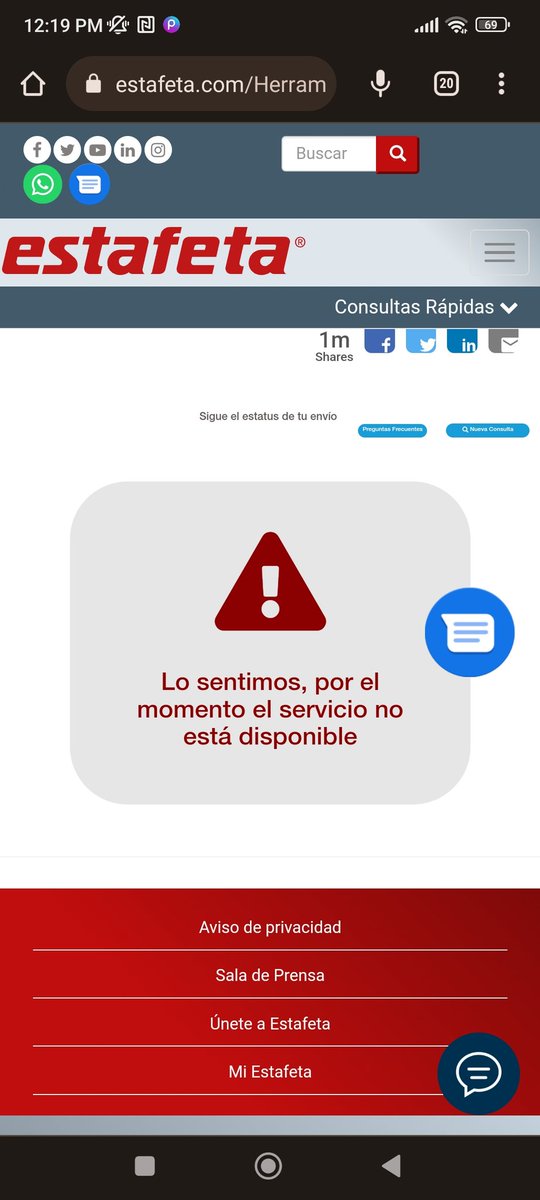 ElViejon's tweet photo. @estafeta No pues "guau" dijiera mi perro. Que CHAFA El servicio. 👎🏾👎🏾 https://t.co/316v4KDs31