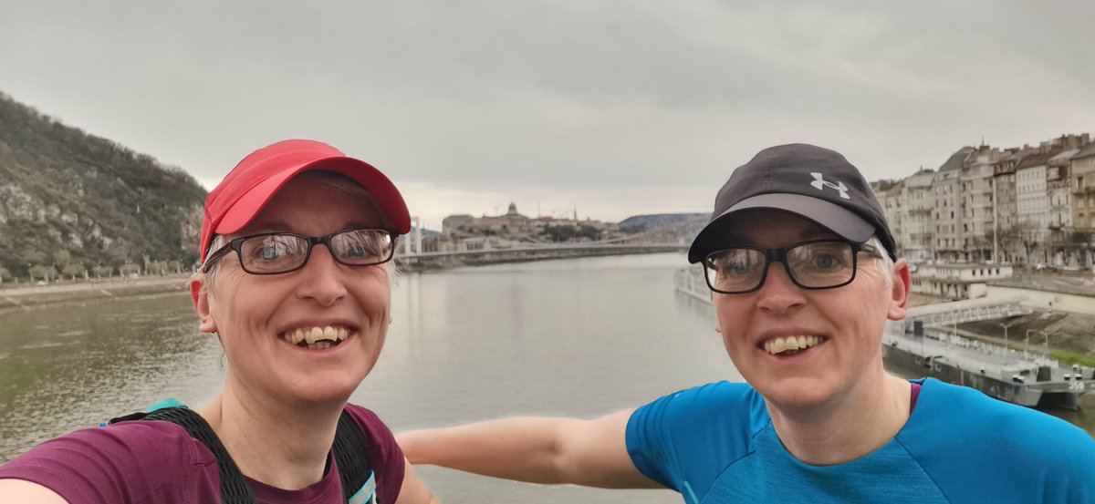 KarenDurber's tweet photo. A lovely first day in Budapest started with a run by the Danube. A good way to start the day. With @Amanda_Durber #running #runday #run #weekend #Budapest #runbudapest @absolute360 @parkrun https://t.co/YU01ihigBV