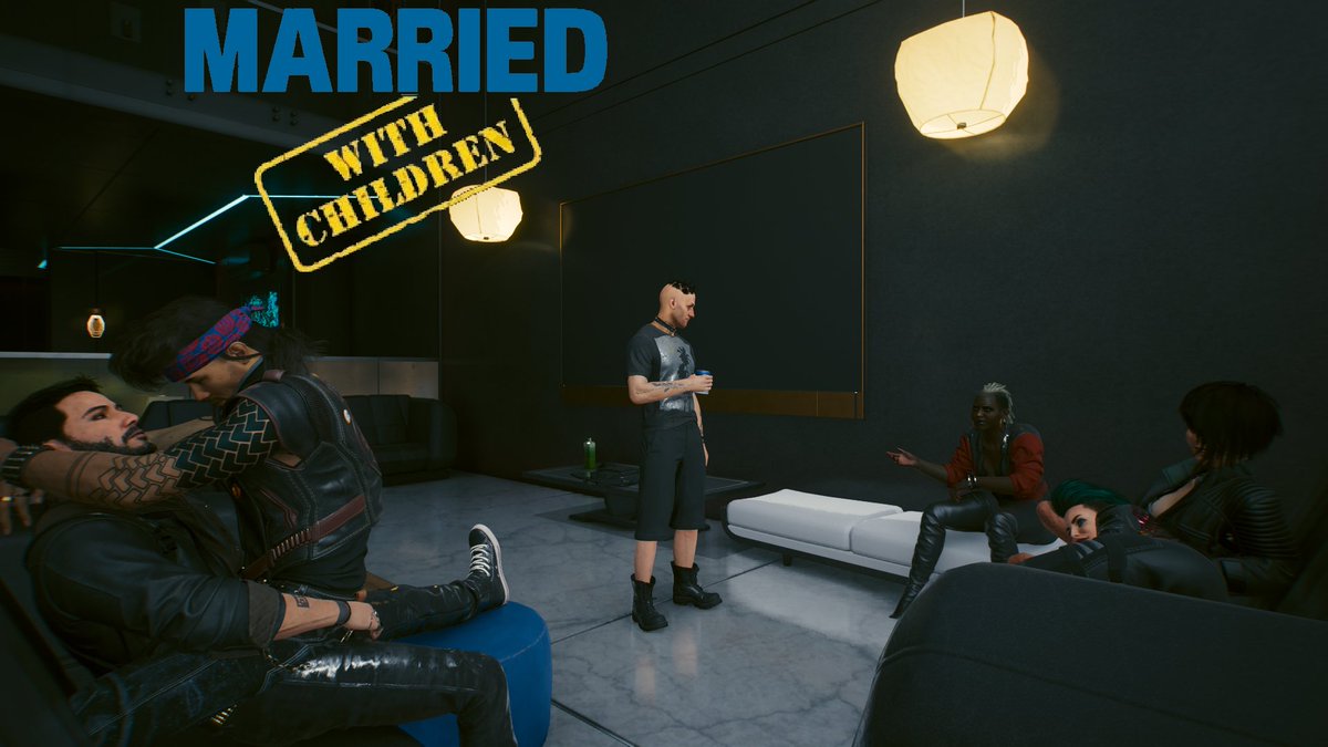 Blizzardforce's tweet photo. #Cyberpunk2077   #JohnnySilverhand #VirtualPhotography  #NightCity  #PhotoMode  #Cyberpunk2077PhotoMode #KerryEurodyne #NancyHartley #Henry #Denny #RogueAmendiares #NightCitySitcom #OneBandAGirlandACoffeeshop https://t.co/aXRUOhmY4i