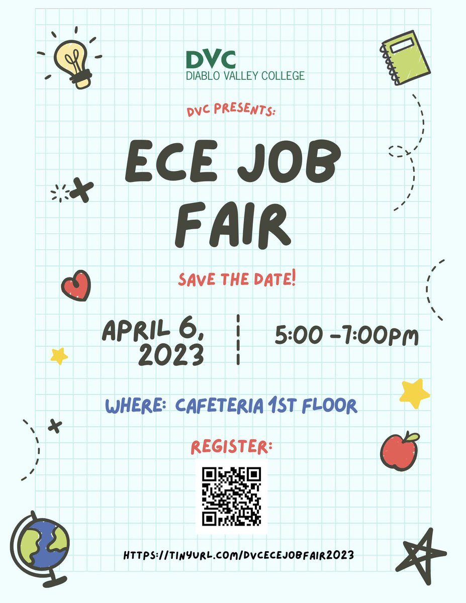 CleverBever45's tweet photo. Like working with young children? @DVC is hosting an ECE Job Fair on April 6 from 5:00-7:00 PM! https://t.co/5a7Od0QMk2