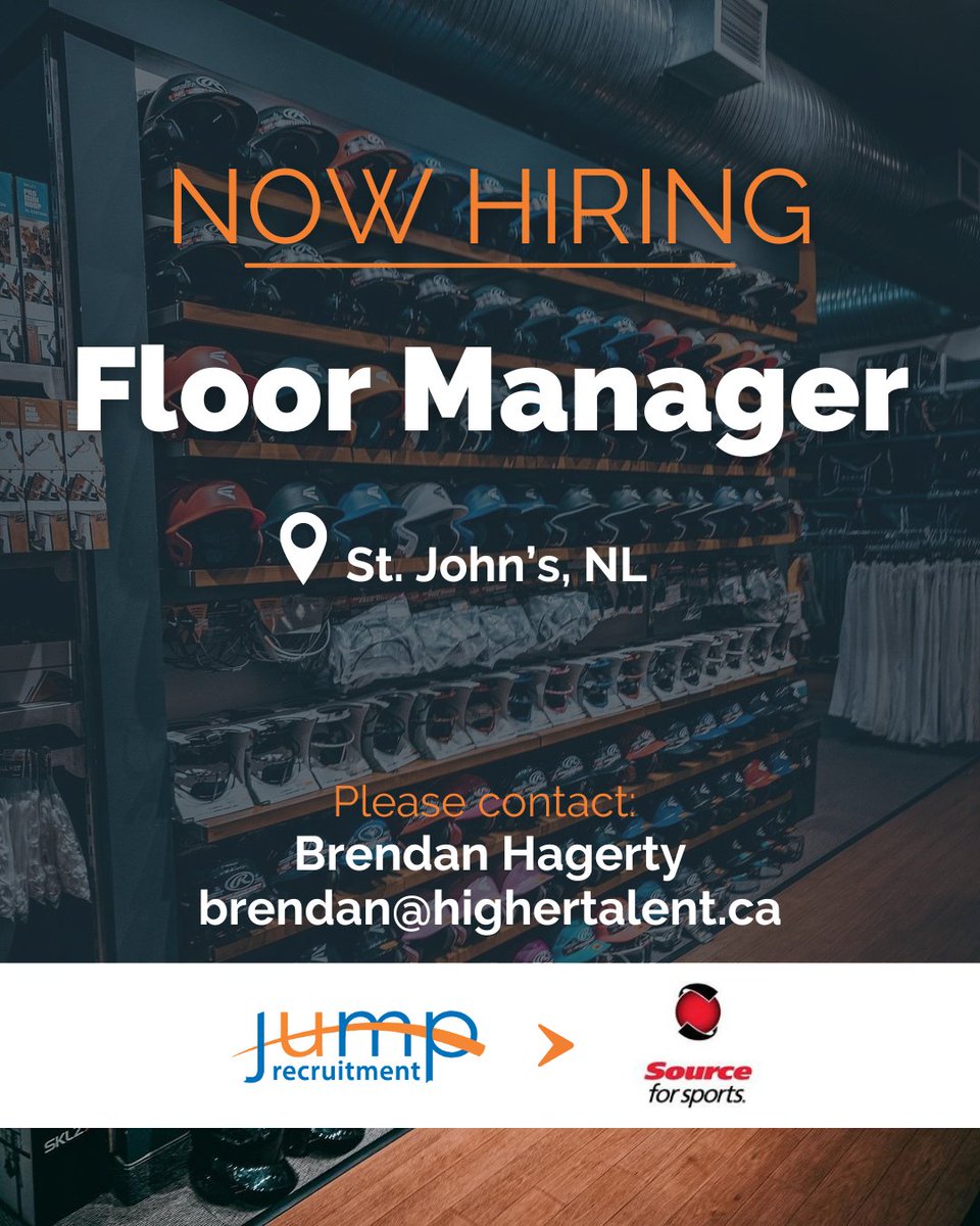 Jump_Careers's tweet photo. Our client, Sportscraft Source for Sports, is currently recruiting a Floor Manager. This is a full-time position. Please apply at https://t.co/60teuXP9RK https://t.co/iec93YPdnQ