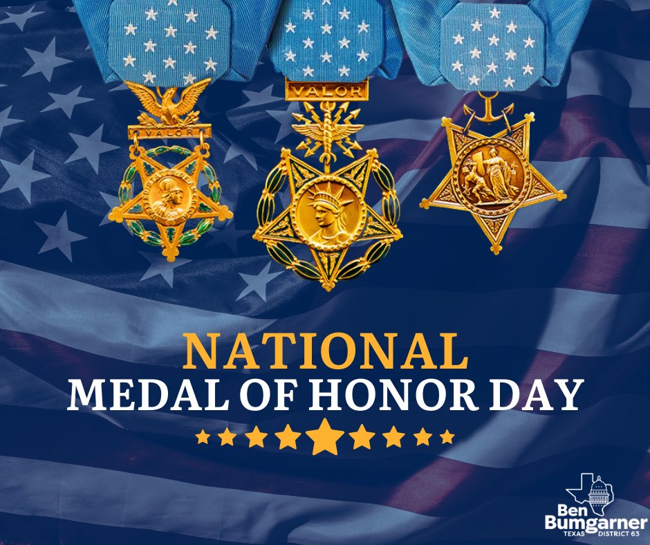 Today for #MedalOfHonorDay we remember and honor the heroes of our nation. There have been 3,151 recipients of our nation's highest recognition of valor since it was established 162 year ago. May we all give thanks for those that serve and have served for our great nation!