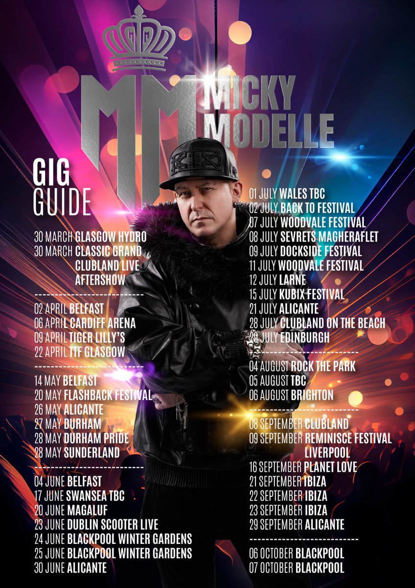mickymodelle's tweet photo. Some Amazing Shows and Festivals that I can't wait to play at.
#MickyModelle #clublandanceathems #clublandmusic #dancinginthedark #tourlifestyle๐๐๐ฉ๐ฉ๐ฉ https://t.co/2E5hmKNMjY