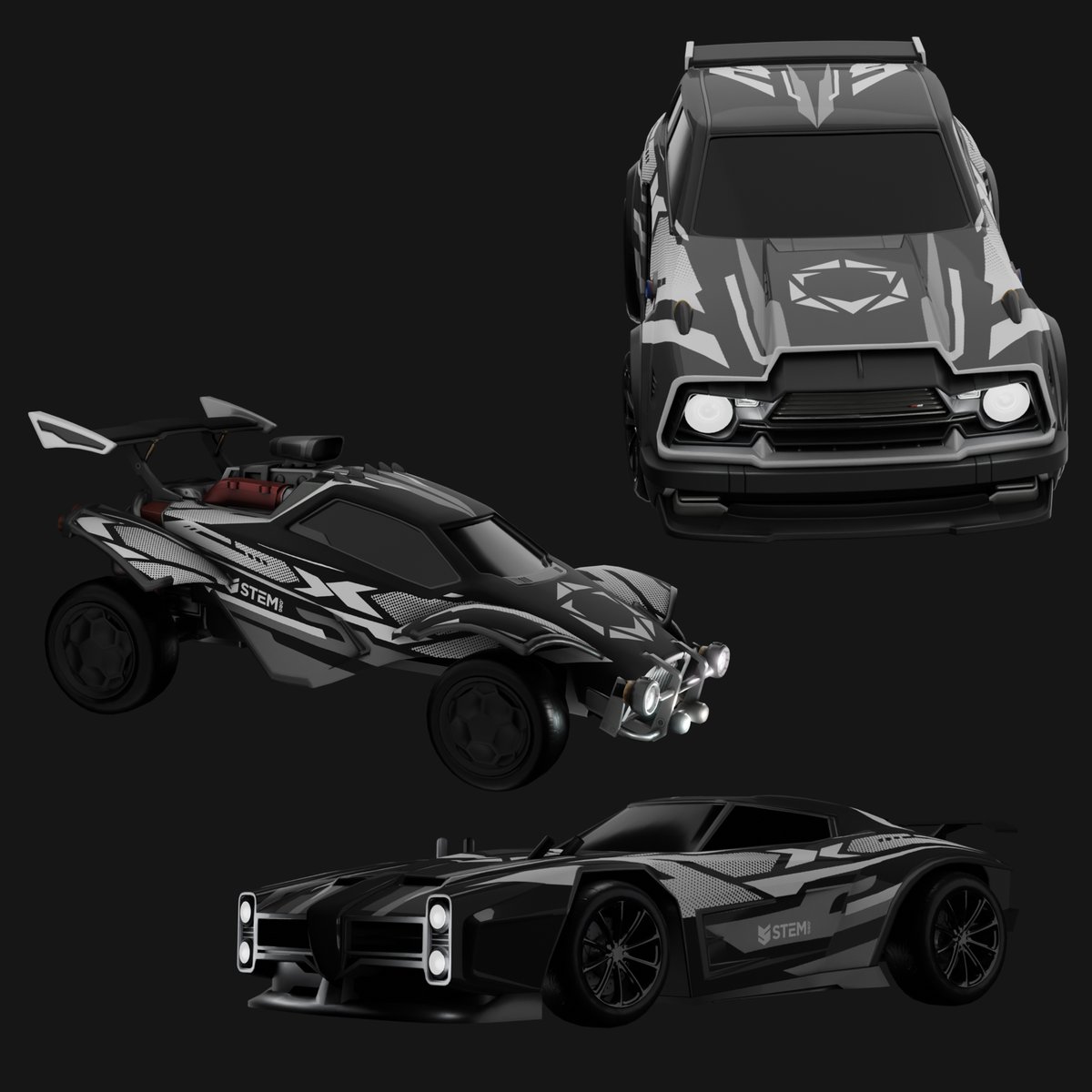 OtterGraphics13's tweet photo. MUCHAAAAACHOOOSS
@trueneutralgg decals set concept🖤🤍
.
@LagLyRL
@Roomaannnnn
@seckrl
@_CrsRL
.
#TrueNeutral #RLCS #Desing
.
Likes and Retweets Appreciated❤️
.
Release date March 30th https://t.co/vrucamrpLk