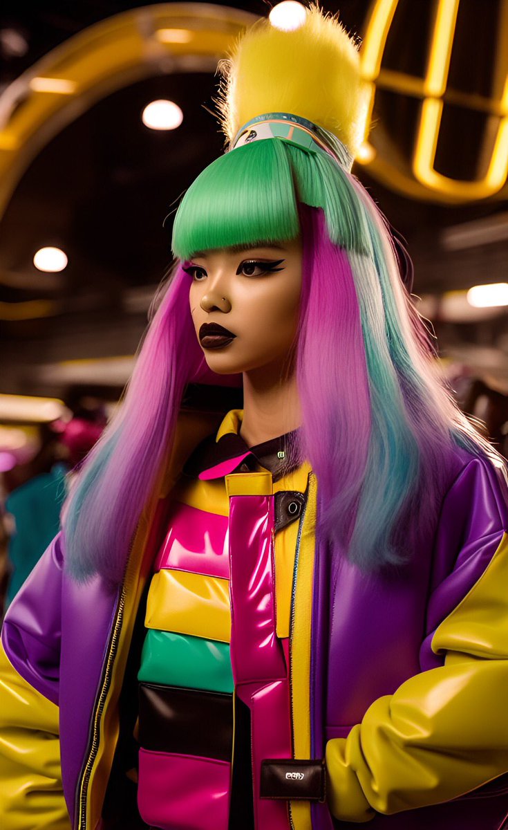 Happy Saturday #NFT fam!! 😁💖  Wishing everyone a most excellent day!! 🥳✨💚💞💜

#NFTcommunity #aiia #aifashion #aiartcommunity