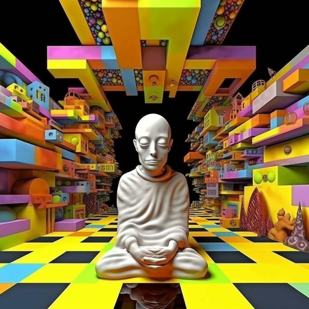 retinafunk's tweet photo. Zen Monk meditating on DMT
Imagined with Midjourney blend img2img
#zen #monk #meditation #midjourney #midjourneyV5 #v5 #aiart #synthography #synthography #art #explore #imagine #dmtart #memyselfandai #aiart #midjourney #art #dmtart #midjourneyart #midtrip #retinafunk https://t.co/St226nOXLG