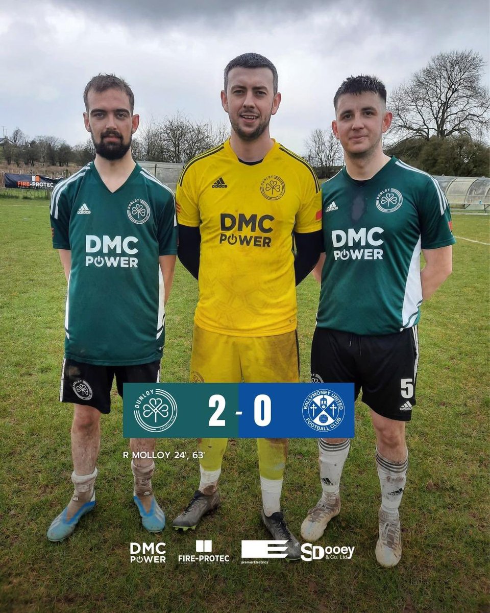 DunloyFC1997's tweet photo. 3️⃣ 𝗣𝗼𝗶𝗻𝘁 𝗦𝗮𝘁𝘂𝗿𝗱𝗮𝘆𝘀!

Goals from Jack Magee and Karl Fitzpatrick secured all 3 points at Hagan Park.

🤝 𝘚𝘱𝘰𝘯𝘴𝘰𝘳𝘦𝘥 𝘉𝘺: 𝘿𝙈𝘾 𝙋𝙊𝙒𝙀𝙍 • 𝙁𝙄𝙍𝙀-𝙋𝙍𝙊𝙏𝙀𝘾 • 𝙋𝙍𝙀𝙈𝙄𝙀𝙍 𝙀𝙇𝙀𝘾𝙏𝙍𝙄𝘾𝙎 • 𝙎 𝘿𝙊𝙊𝙀𝙔&amp;𝘾𝙊

#DunloyFC #Dunloy #FullTime https://t.co/AWdxJk9aIe