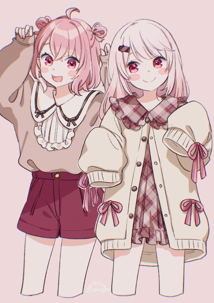 笹木咲 ,椎名唯華 「#笹の絵 #しいなーと 」|水玉子(ﾐｽﾞﾀﾏｺ)のイラスト