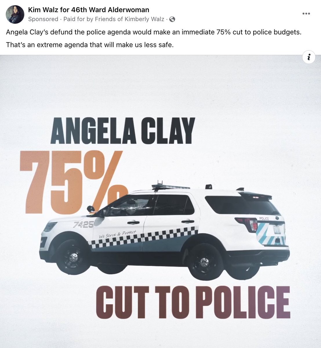 🧵Reps for for 46th Ward alder candidate Kim Walz, including her campaign manager just, keep texting and ringing my buzzer asking me to vote for her. None have them have effectively answered my question about why Walz hasn't disavowed this dishonest ad claim made in her name.