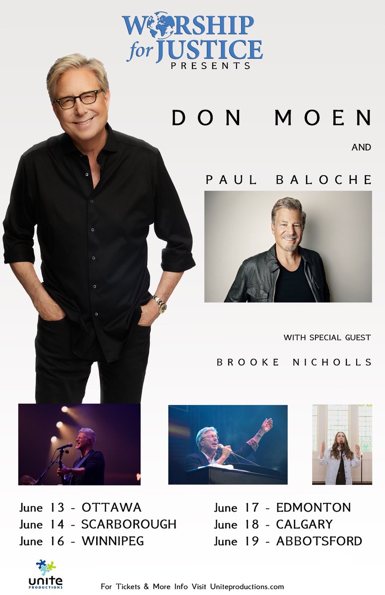 More details on our Worship For Justice Tour across Canada with <a href="/donmoen/">Don Moen</a>, <a href="/paulbaloche/">Paul Baloche</a>, <a href="/BrookeNicholls/">Brooke Nicholls</a> &amp; <a href="/IJMCanada/">IJM Canada</a> this June.

Such an honour to get to emcee these nights. Come and join us!