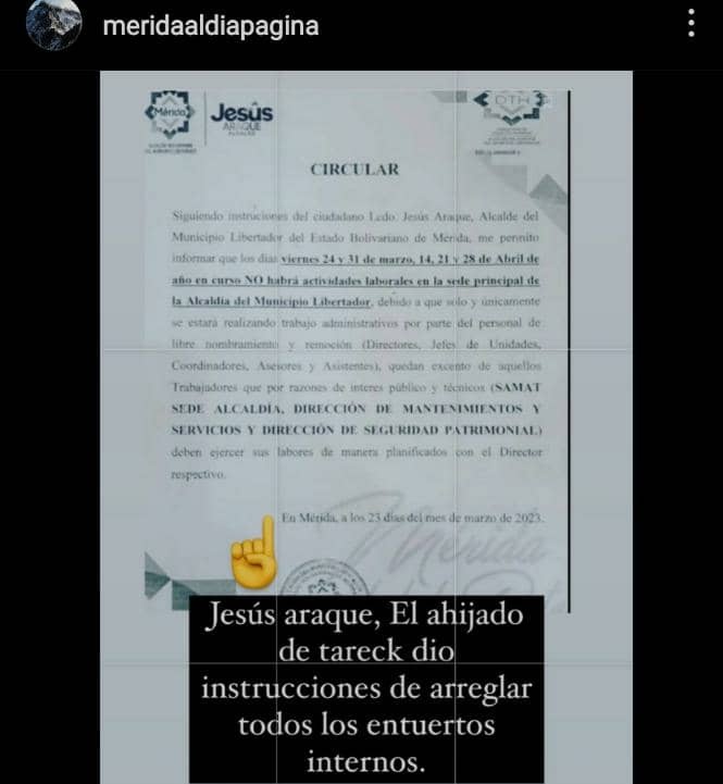 Para quienes gobernaron este municipio por más de 15 años, lo destruyeron, y continúan su campaña de mentiras, solo les digo citando al Quijote:

"Si los perros ladran es porque estamos avanzando"

No habrá mentira que detenga nuestro trabajo junto al Presidente <a href="/NicolasMaduro/">Nicolás Maduro</a>.