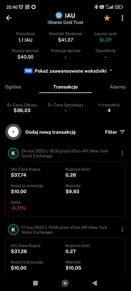 barszczyk94's tweet image. Zakupy z piątku, jakoś wypadło z głowy żeby wrzucić 😅
#4week #dca #silver #gold #etf $slv $iau