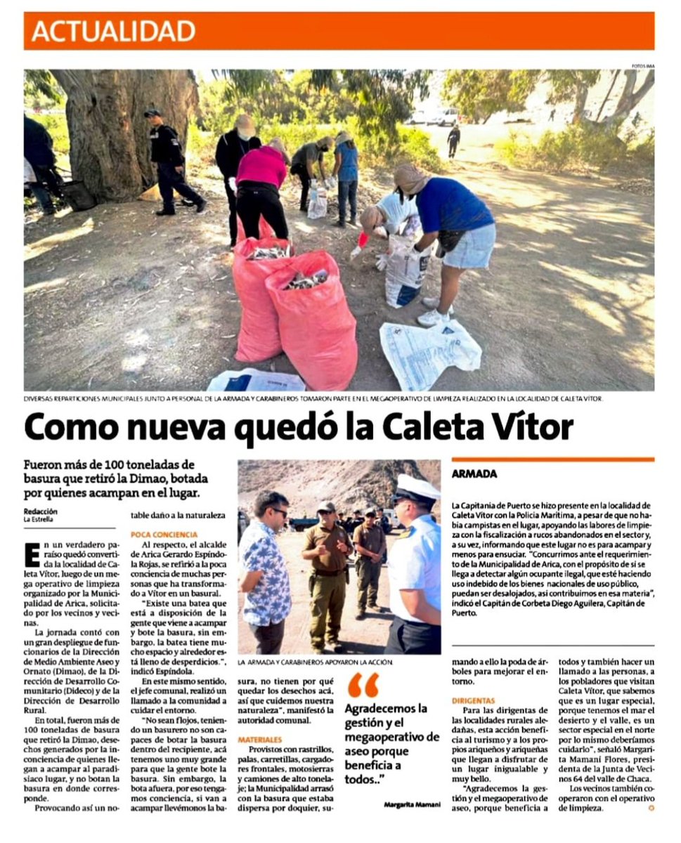 PauliKaboom's tweet photo. Y así seguiremos cuidando nuestros espacios, nuestra naturaleza, de quienes no les importa llenar de basura estos hermosas lugares.
Pronto nos trasladeremos con toda la #Dimao al Valle de Azapa, sector Las Maitas.
#MuniArica 🌱 https://t.co/btyofozojj