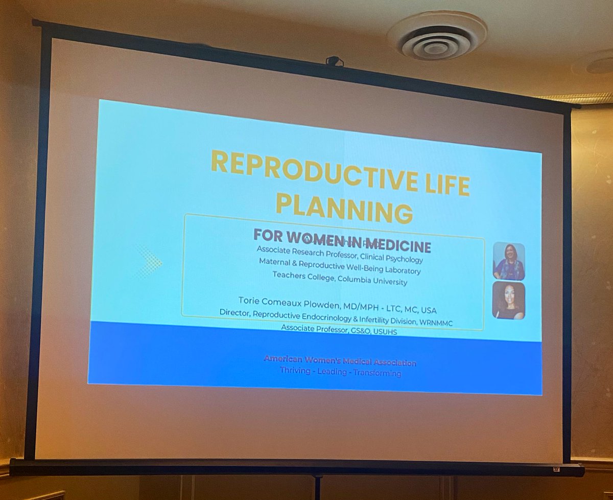 “Reproductive Life Planning” by @DrTorieCPlowden and Dr. Aurelie Athan. #AMWA2023 1/