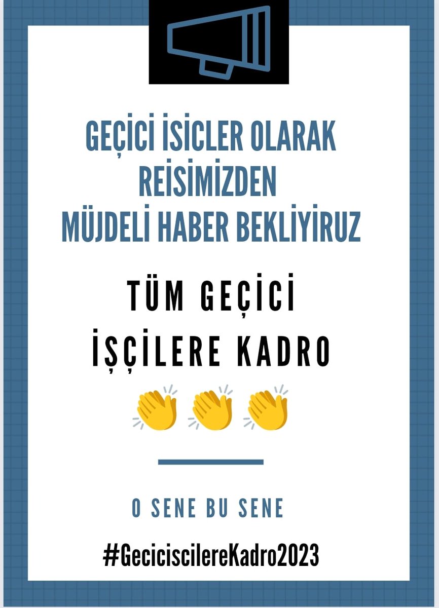mucahit_akgun's tweet photo. Tüm kurumlarda çalışan Geçici İşçiler olarak Reisimizden müjde bekliyoruz. Durmak yok yola devam👏👏
#GeciciscilereKadro2023
@RTErdogan @BY @fuatoktay @dbdevletbahceli @Mustafa_Destici @vedatbilgn @suleymansoylu @turkiskonf @hakismahmut @fahrettinaltun @misvakcaps @themarginale https://t.co/ESPb5hrV9D