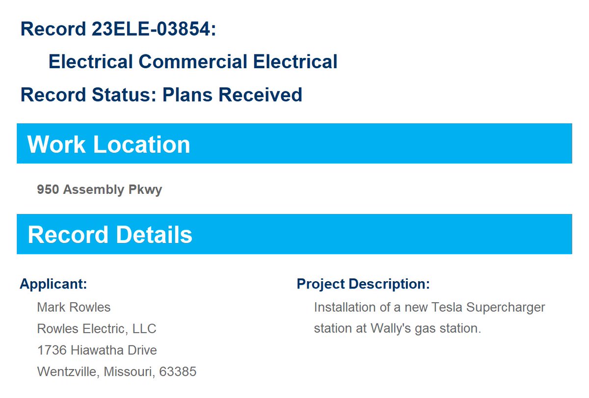 A new Supercharger is coming soon to Fenton, Missouri!!

Permits were filed this week for a new site at the Wally's gas station along I-44. 

For anyone wondering, Wally's is essentially the Buc-ee's of the Midwest.