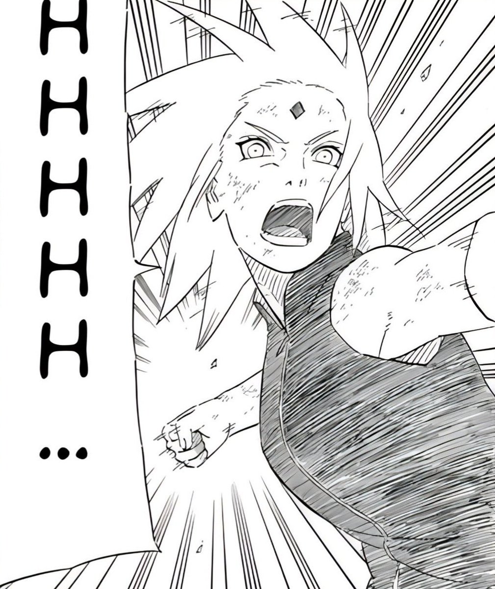 Sakura Uchiha Coloring 🌸👊 Source: Sasuke Retsuden on manga plus