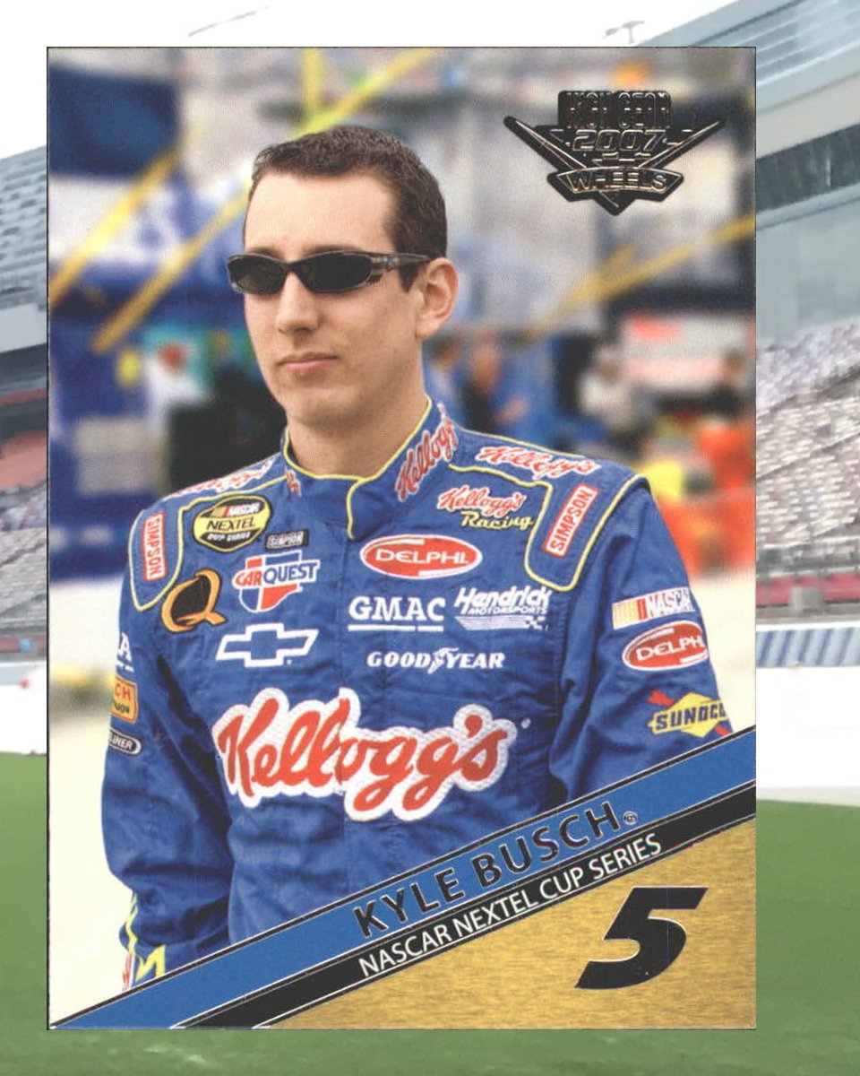 Today in #NASCAR History (3/25/07) Kyle Busch won the 2007 FOOD CITY 500 race held at Bristol Motor Speedway, Bristol, TN | Trading Card: 2007 Wheels High Gear #10 @KyleBusch  #thehobby #TradingCards #whodoyoucollect https://t.co/NQJvHaIKQI