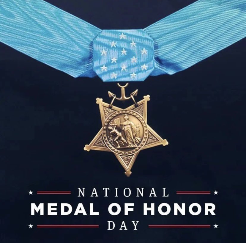 HudellaDTBL's tweet photo. It’s National Medal of Honor Day today.  Please pause and gives thanks to our nations greatest #Heroes !! https://t.co/QJQuVKs7qP