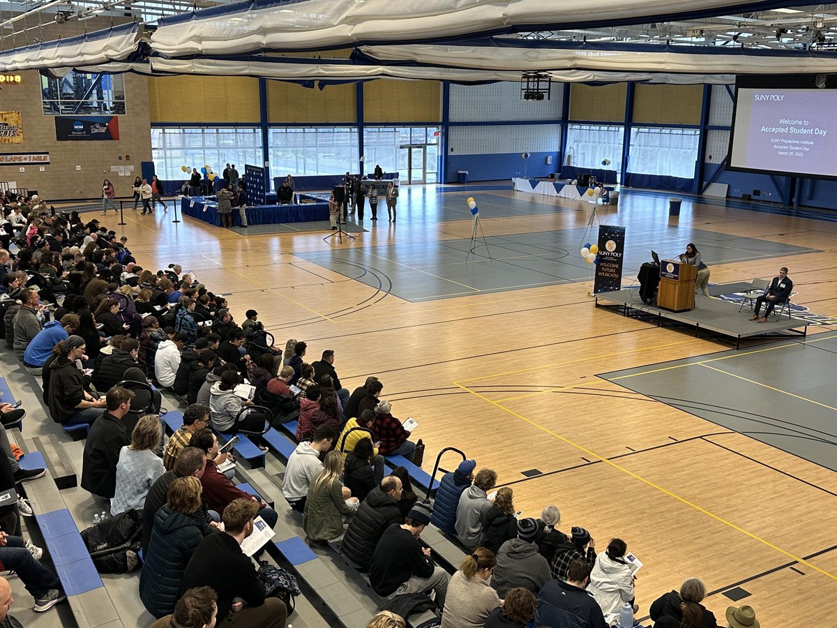 SUNYPolyInst's tweet photo. Thank you to all the #futurewildcats who visited SUNY Poly today for our Accepted Student Day! We hope to see you on campus this fall!  #sunypoly #classof2027 #utica https://t.co/BwC7UNgEKQ
