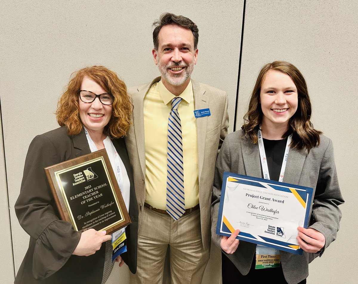 The dynamic Westhafer duo with their GSTA awards. <a href="/JCSchoolSystem/">Jackson Co. School System</a> <a href="/westjacksonelem/">WJES</a> <a href="/westjacksonmid/">West Jackson Middle</a>