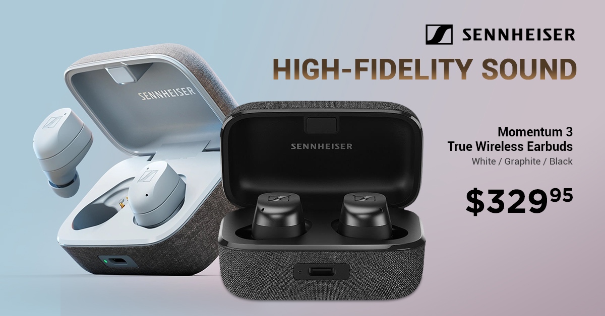 CC_Deals's tweet image. 🎶Experience premium sound quality and active noise cancelling with the Sennheiser Momentum True Wireless 3 earbuds. Listen to music like you never have before. 🔗bit.ly/3JSLC9X
---------
#Sennheiser #MomentumTrueWireless3 #UpgradeYourSound