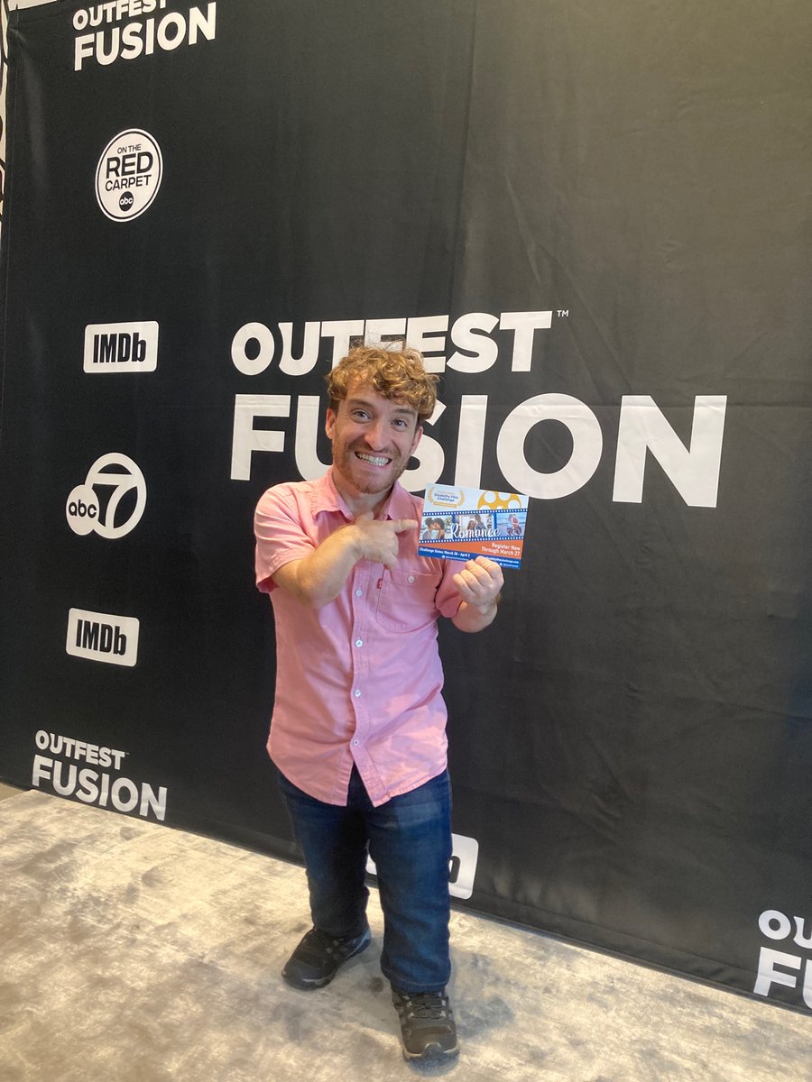 DisabilityChall's tweet image. Film Challenge founder @nicnovicki went to @Outfest  fusion to promote this years March 28th -April 2nd challenge! Go to disabilityfilmchallenge.com and register by Monday March 27th and make sure to attend all of #outfestfusion events.