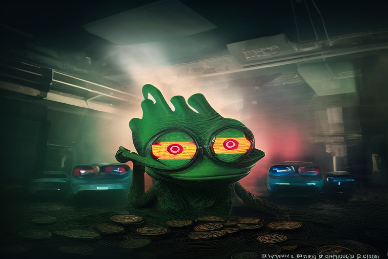 Ryo1Sato's tweet photo. Pepe of Satoshi from #stablediffusion  #SkullofSatoshi #pepe #codethechange #memesOfProduction https://t.co/diRLBcIy5s