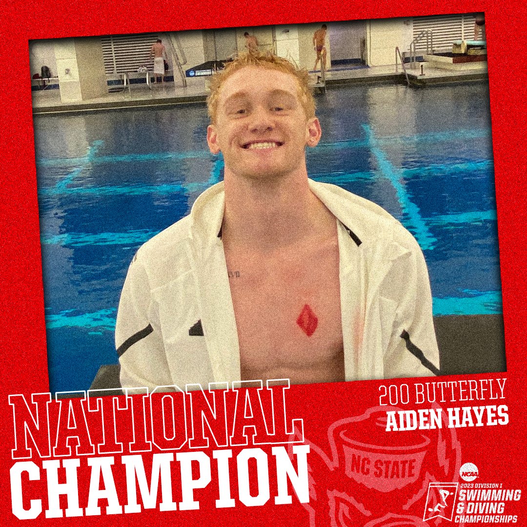 Aiden Hayes is your 2023 NATIONAL CHAMPION in the 200 butterfly! 1:38.79 for the WIN.