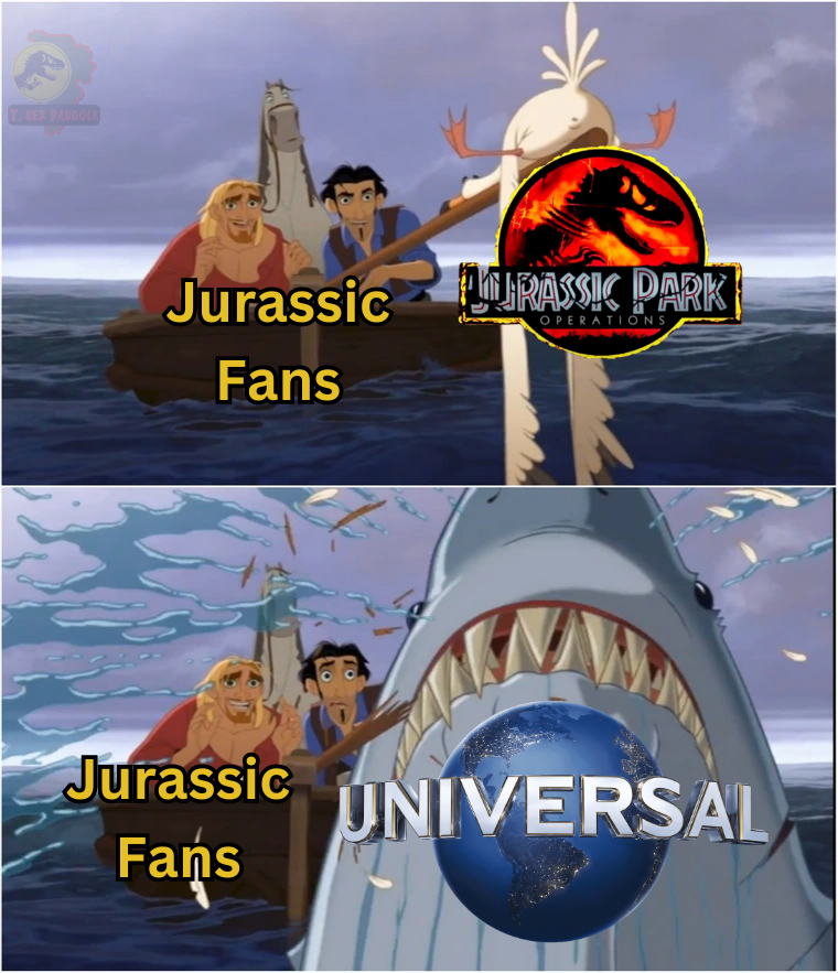 RexPaddock's tweet photo. When your favorite franchise belongs to a vicious corporate shark and someone lovingly creates a game to honor the IP's legacy.
What a slap in the face for 30 years of fandom.
#UniversalFail #JurassicParkOperations
#JurassicPark https://t.co/hJxDVvZG2q