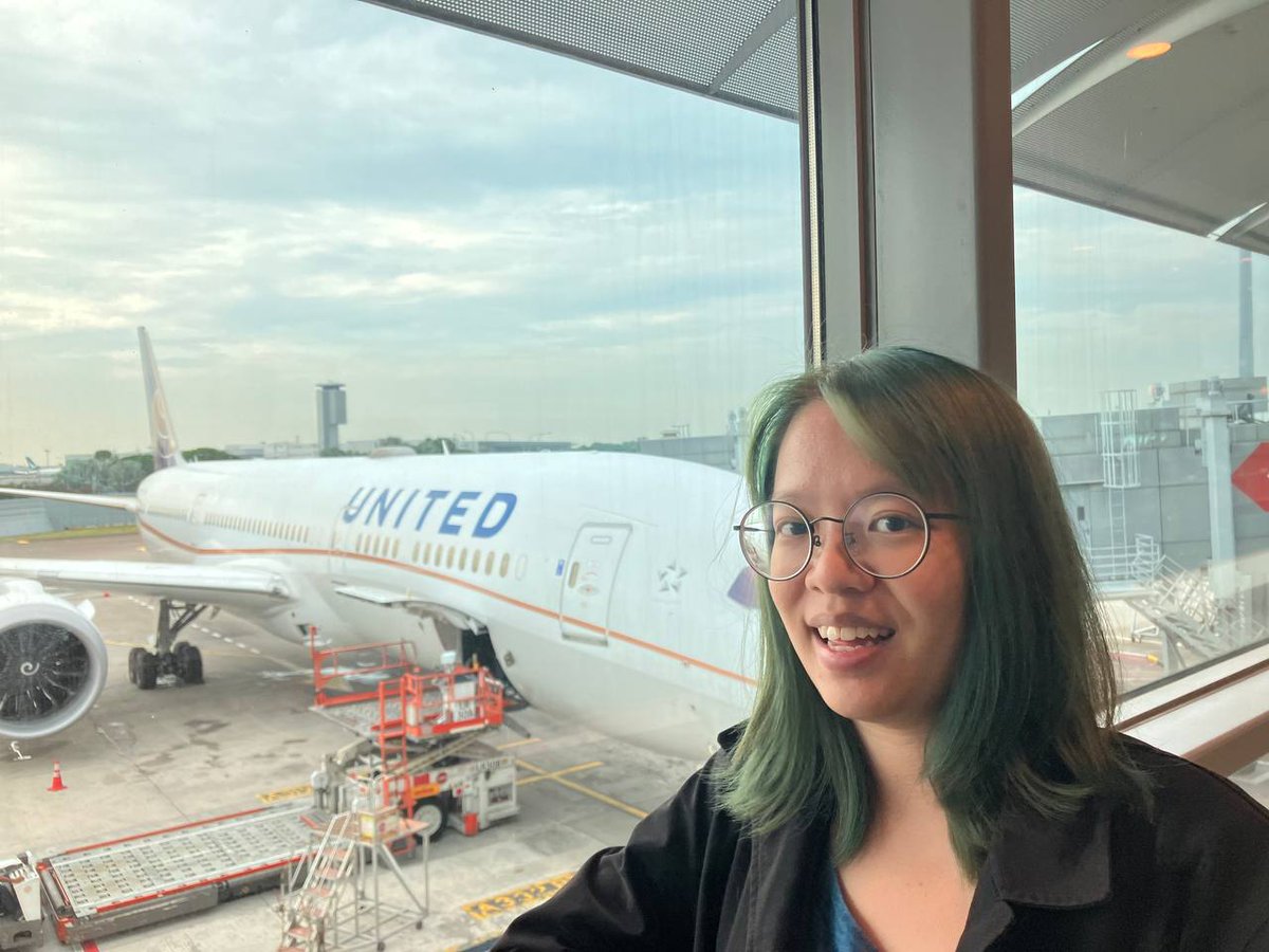 taishiling's tweet image. Flying off to #SeleniumConf Chicago with my anime girl hair. 😆