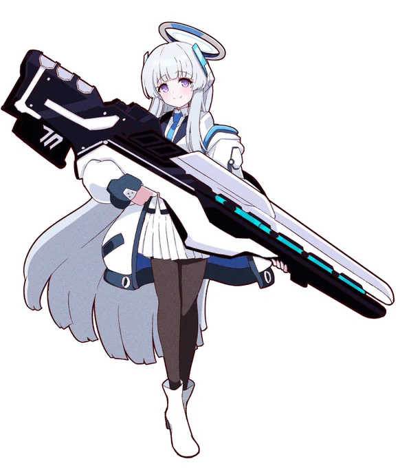 グローバル版ブルアカでの、レールガン装備した初期案ノアが性癖どストライクだったので、思わず描いた。好きすぎる…#ブルアカ#生塩ノア#BlueArchive 
