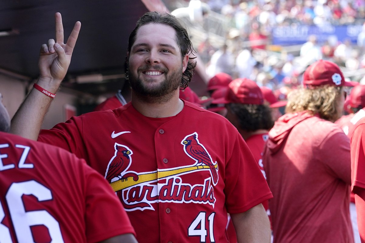 MLBPipeline's tweet photo. Another #STLCards Top 100 prospect has been informed of having made the Opening Day roster:

Alec Burleson, who hit a Triple-A International League-high .331 last year.

More on the club's No. 5 prospect: https://t.co/3XPQu04cpL https://t.co/iuMH4I2Ehz
