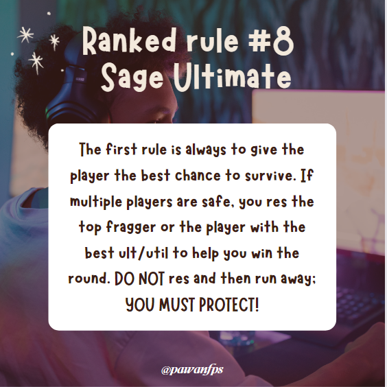 PawanFps's tweet photo. Sage mains, take note! 📝🌿 Knowing who to prioritize with your ultimate can be the difference between winning and losing a round. Follow these tips to make the most out of your abilities and secure those crucial victories. #SageUltimate #ValorantRanked https://t.co/IsDWeNAxDG