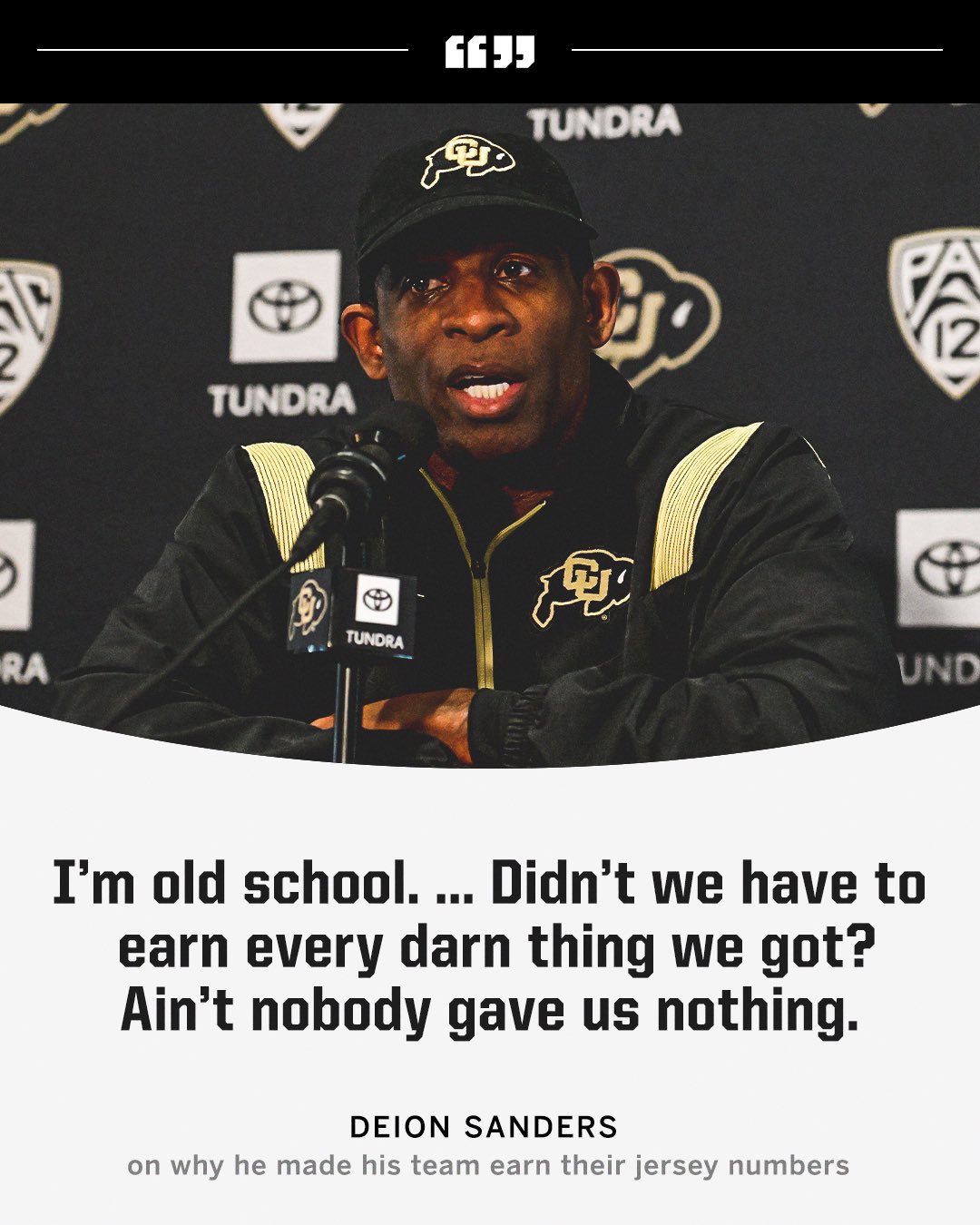 ESPN College Football on Twitter "Deion Sanders explained why he made his players earn their