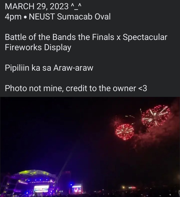 MRYOSO00023's tweet photo. Masayang manood ng battle of the bands and fireworks display if you're with someone you love/like.
LF KAHOLDING HANDS 🙈
YUNG PIPILIIN AKO SA ARAW ARAW.
#altercabanatuan #neust https://t.co/HwDCPypDlg