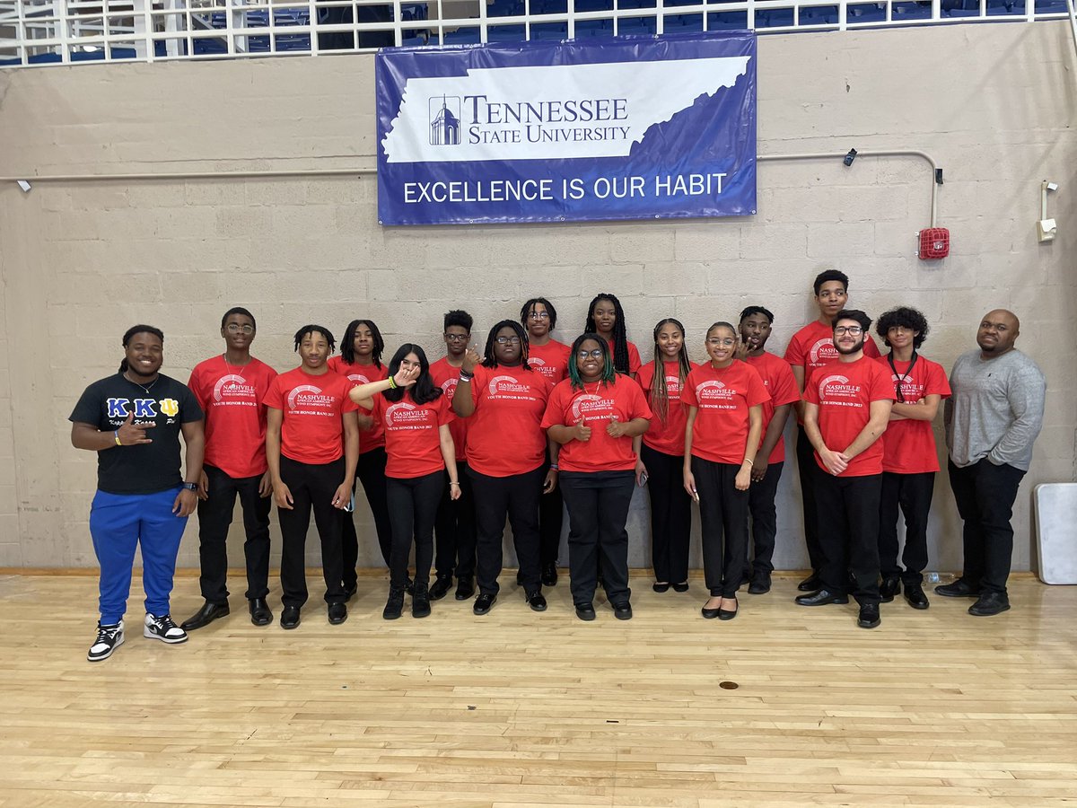 RhythmicRavens's tweet photo. Congratulations to the Cane Ridge Band Members that participated in the @NAAWS_Music Honors Band Performance today @TSUedu https://t.co/g6lWTxhcvS