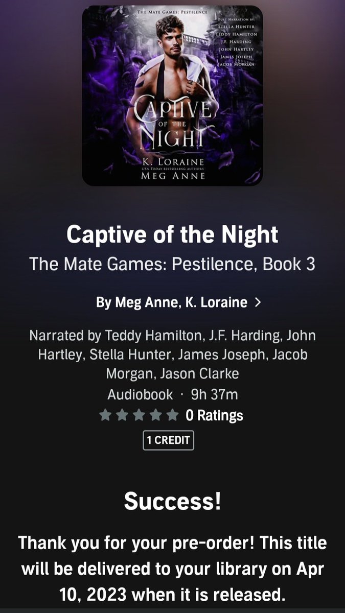rkausingkhaos's tweet photo. Preorder successful! This girl is so ready for April 10th! My day is cleared that day. I will be unavailable. Can't wait for Daddy G to make his cameo! @KimLoraine2 @MegAnneWrites #captiveofthenight #preorder #pestilence #kegg #jeddy #jclarke #jharding #jhartly #Jjoseph #stella https://t.co/UEHIvljKPN