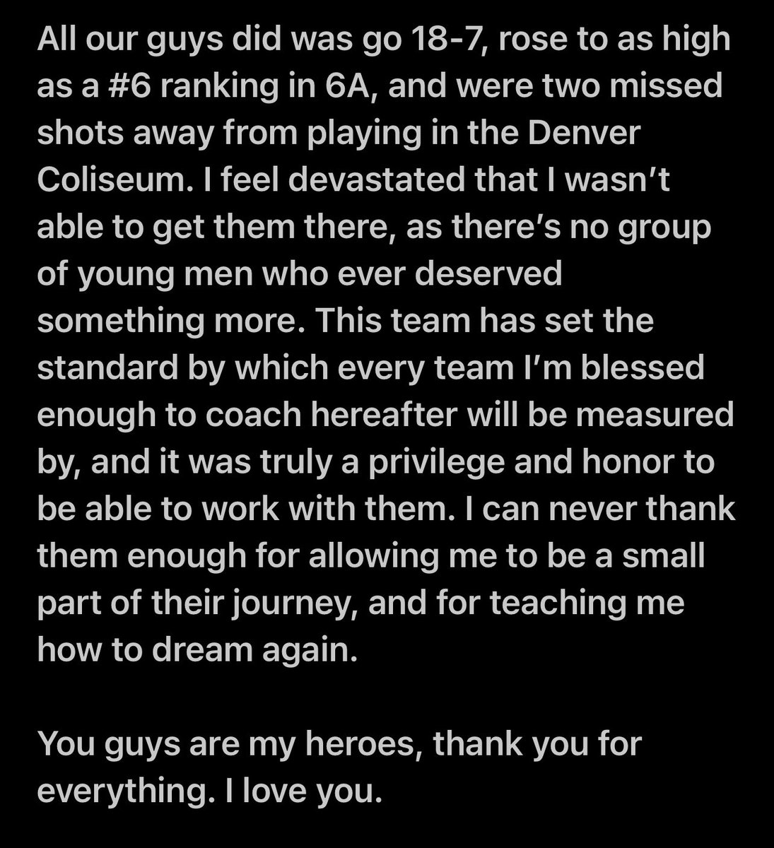 My last word on this special group of guys.