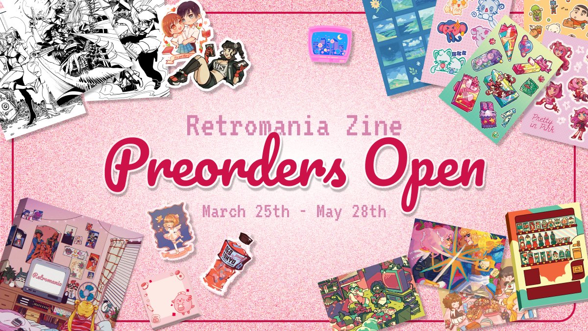 🌸 RETROMANIA ZINE PREORDERS ARE LIVE 🌸 

Come get this spectacular lineup of retro anime merch, articles, and art! 

🛒 retromaniazine.bigcartel.com
⤵️ thread of bundles
